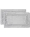 Royal Velvet Classic Cotton Set Of 2 Bath Rugs In Gray