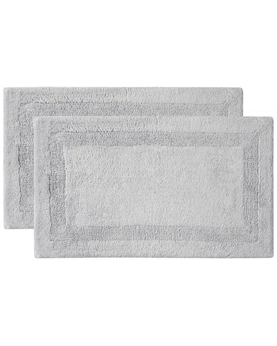 Royal Velvet Classic Cotton Set Of 2 Bath Rugs In Gray