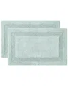 Royal Velvet Classic Cotton Set Of 2 Bath Rugs In Green