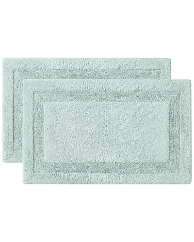 Royal Velvet Classic Cotton Set Of 2 Bath Rugs In Blue