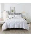 Royal Velvet Heavy Weight White Goose Nano Down And Feather Blend Comforter, Queen In White