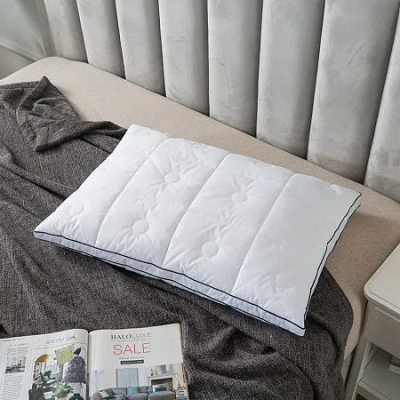 Royal Velvet Quilted Surround Pillow In White