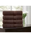 Royal Velvet Regal Plush 4pc Bath Towel In Brown