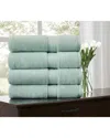 Royal Velvet Regal Plush 4pc Bath Towel In Green