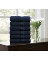 Royal Velvet Regal Plush 6pc Hand Towel In Blue