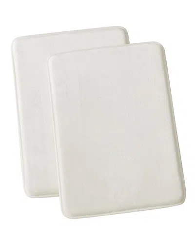 Royal Velvet Set Of 2 Signature Solid Memory Foam Bath Rugs In Neutral