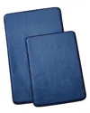 Royal Velvet Set Of 2 Signature Solid Memory Foam Bath Rugs