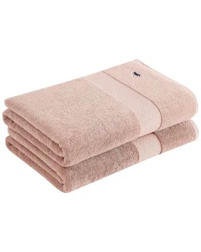 Royal Velvet Set Of 2 Turkish Cotton Bath Towels In Pink
