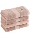 Royal Velvet Set Of 4 Turkish Cotton Hand Towels
