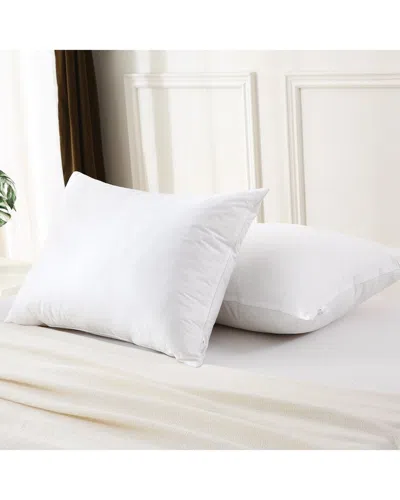Royal Velvet Set Of Two 233 Thread Count White Goose Feather Down Blend Pillows