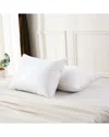 ROYAL VELVET ROYAL VELVET SET OF TWO 233 THREAD COUNT WHITE GOOSE NANO DOWN & FEATHER PILLOWS