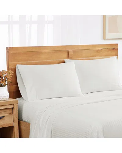 Royal Velvet Signature Dobby Stripe Pillowcase Pair In Neutral