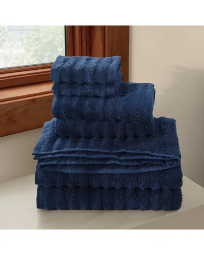 Royal Velvet Textured 6pc Towel Set In Blue