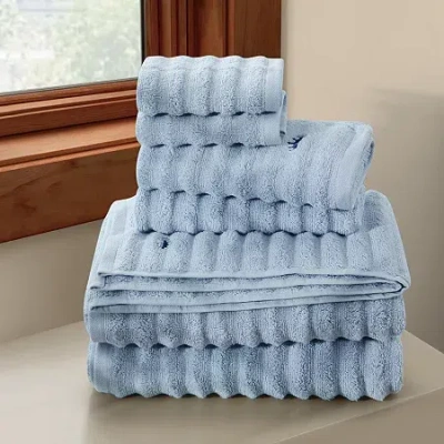 Royal Velvet Textured Towel 6-pc. Bath Towel Set In Blue