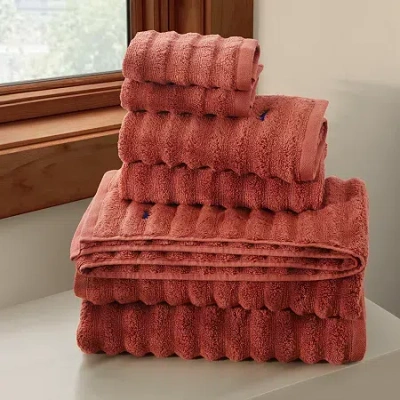 Royal Velvet Textured Towel 6-pc. Bath Towel Set In Brown