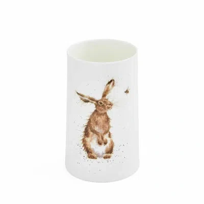 Royal Worcester 6.75" Vase (hare & Bee) In White