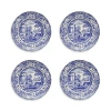 ROYAL WORCESTER & SPODE SPODE BLUE ITALIAN LUNCHEON PLATE, SET OF 4
