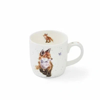 Royal Worcester Born To Be Wild Mug (fox), 11 oz In White