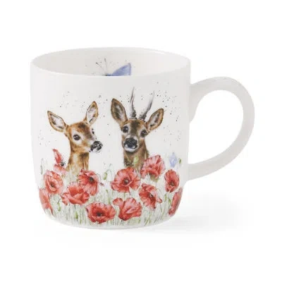 Royal Worcester Doe A Deer Mug (deer), 11 oz In White