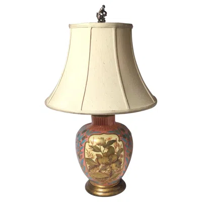 Pre-owned Royal Worcester Elegant Hand Gilt And Painted Porcelain Lamp By , England 1878 In Sand