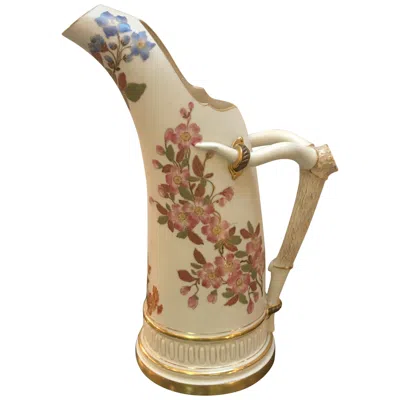 Pre-owned Royal Worcester Hand Painted  Pitcher Year Mark, 1888 In Brown