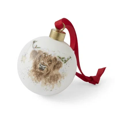 Royal Worcester Highland Star Bauble In White