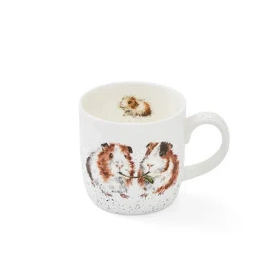 Royal Worcester Lett Be Friends Mug (guinea Pig), 11 oz In White