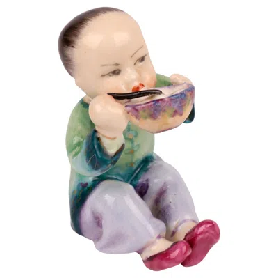Pre-owned Royal Worcester Rare China Figure By Freda G Doughty In Sand