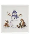 Royal Worcester Wrendale Designs 7in Square Plate Gather Around In White