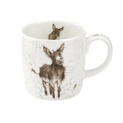 Royal Worcester Rw-wrendale Designs Mug 14 oz Gentle Jack (donkey) In Brown;white