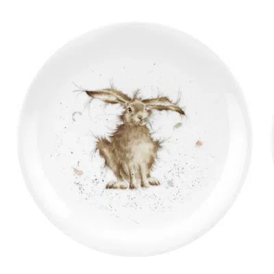 Royal Worcester Rw-wrendale Designs Plate 8" Hare Brained In White