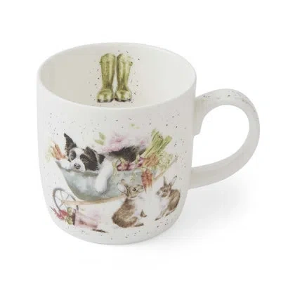 Royal Worcester Sleeping On The Job Mug, 11 oz In White