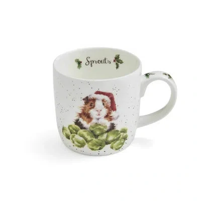 Royal Worcester Sprouts Mug (guinea Pig), 11 oz In White