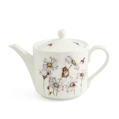 Royal Worcester Teapot With Lid – Oops A Daisy In White