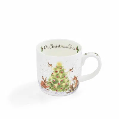 Royal Worcester Wrendale Designs Christmas 11 Ounce Bone China Mug In Oh Christmas Tree