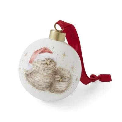 Royal Worcester Wrendale Designs  Ball Ornament In White