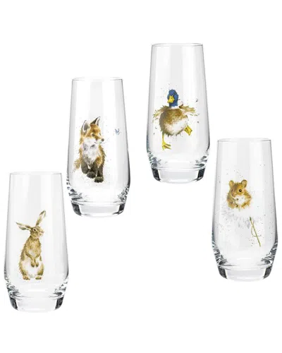 Royal Worcester Wrendale Designs Set Of 4 Hiballs