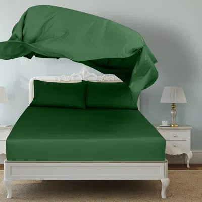 Royale Linens 2 Pack Bulk Set | Top Sheets | Soft Microfiber | Stain Resistant | For Hotel Massage Table Hospital  In Hunter Green