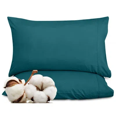Royale Linens 300 Thread Count 100% Long Staple Combed Cotton Pillowcases Set Of 2 - Ultra Soft - Standard Bed Pil