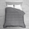Royale Linens Microfiber Comforter In Dark Gray
