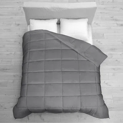Royale Linens Microfiber Comforter In Dark Gray
