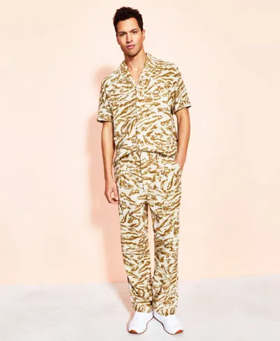 Royalty By Maluma Men's Animal Print Pleated Trousers, Created For Macy's In Multi