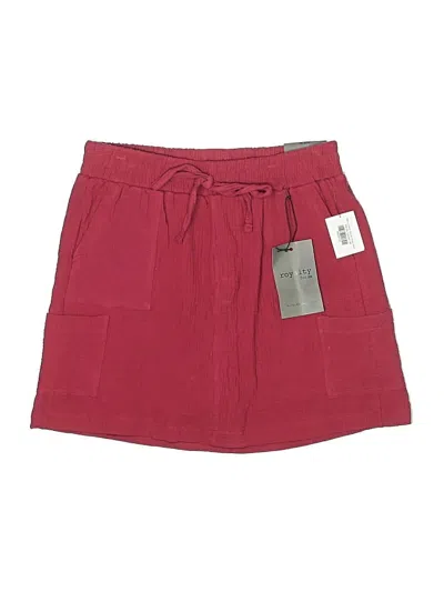 Pre-owned Royalty For Me Casual Skirt In Burgundy