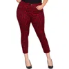 ROYALTY FOR ME LEOPARD PRINT JEANS IN RED