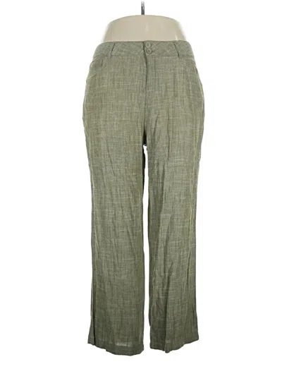 Pre-owned Royalty For Me Linen Pants In Green