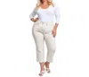 Royalty For Me Mid-rise Wide Leg Cropped Pants In Gardenia In White
