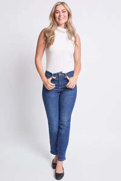 Royalty Women's High Rise Basic 5 Pocket Straight Jeans In Blue