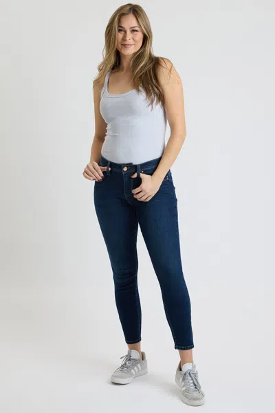 Royalty Women's High Rise Curve Confidence Skinny Jeans In Blue