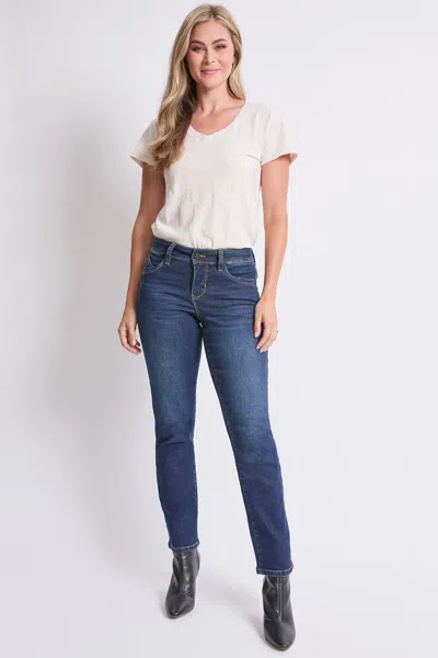 Royalty Women's High Rise Curve Confidence Straight Jeans In Blue