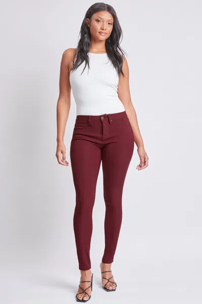 Royalty Women's Hyperstretch Skinny Pants In Burgundy